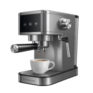 Cafetière expresso INOX 3 en1 20Bar 1450W '' Poudre + Capsules + Cappuccino '' Multismart MS-CF1313