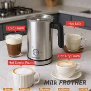 Mousseur à Lait Electrique INOX 550W 300ML  SilverCrest MK1700D-GS