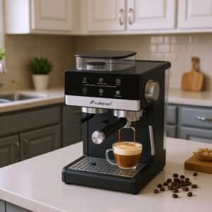 Machine à café 3 en1 Café Grain+ cappuccino 20Bar 1.8L 1350w + Fonction Moulin a café MULTISMART MS-CF4033